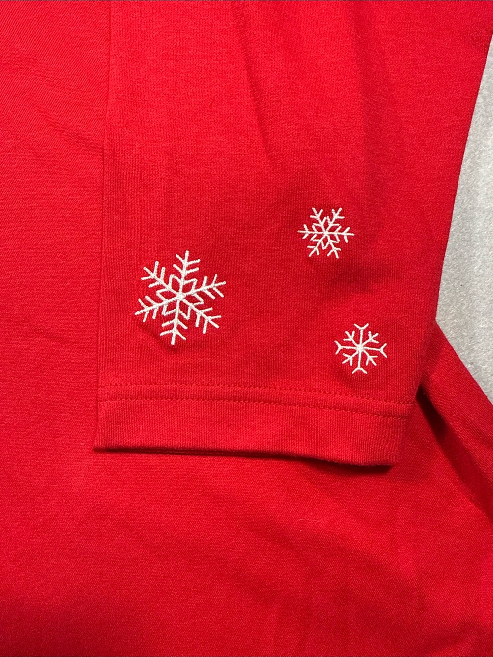 New Bechamel 2X Red Snowman Winter Tree Holiday Long Sleeve Ugly Sweater Party - Picture 8 of 11